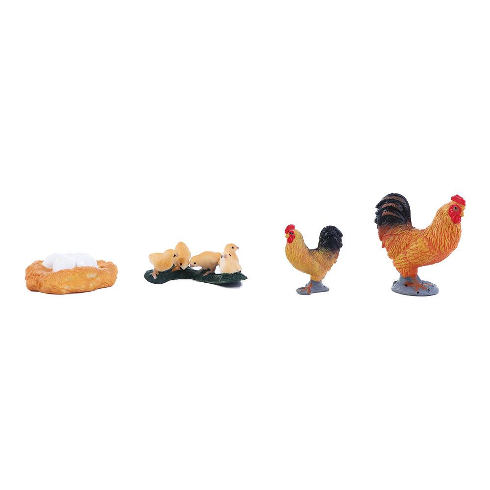 Growth Cycle Miniature Cycle Duck Figurine White Goose Growth Cycle Simulation Life Cycle Figures