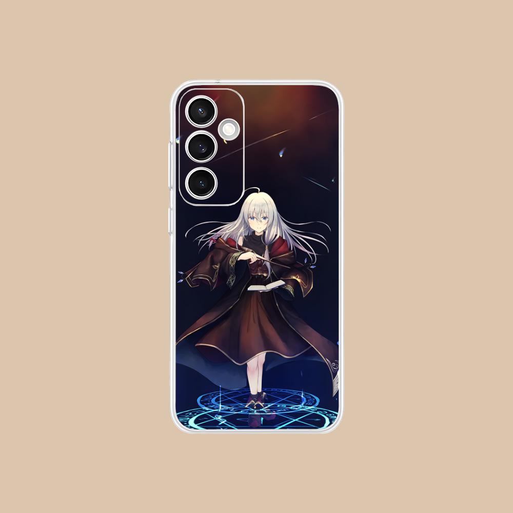 Wandering Witch Elaina Clear Mobile Phone Case for Samsung Galaxy S25 S24 S23 S22 S21Plus FE Ultra Colorful Cover