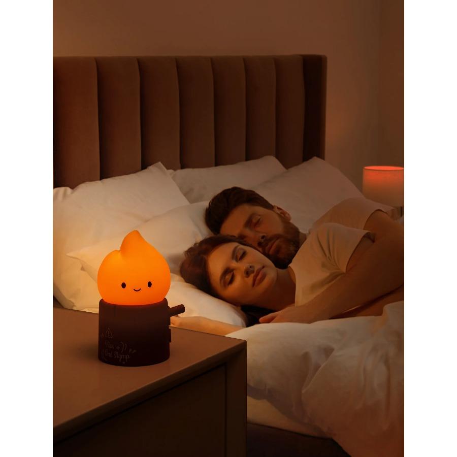 Flameless Candles Night Light Cute Sleeping Nightlights Dimmable 2 Lighting Modes Bedside Lamp For Kid Bedroom