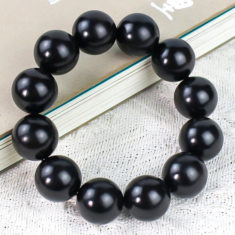 

Браслет из бусин из фиолетового сандала и эбенового дерева - 108 бусин, унисекс дизайн