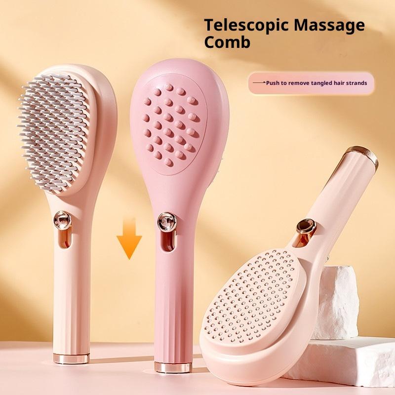 Portable Telescopic Comb With Scalp Massage Self-Cleaning - Women's Salon Styling Tool Compact Magic Comb