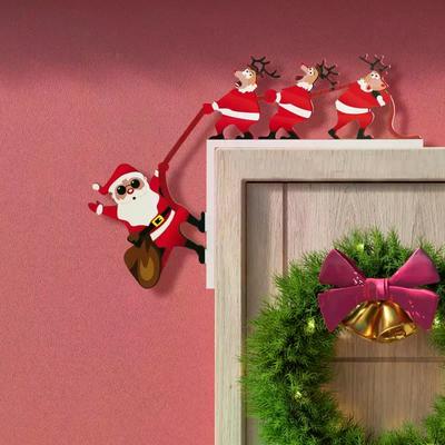 Christmas Decoration Creative Christmas Door Frame Pendant Table Corner Decoration Ornament Santa Claus Elk Ornament