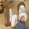 Winter Lace-up Thick-soled Velvet Thickened Snow Boots for Women's Foreign Trade Large-size Warm Towel Short Boots Cotton Shoes for Women