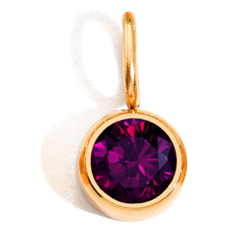 CARLIDANA Fine Jewelry Charms Hot Birthstone Necklace Fashion Simple Zircon Stainless Steel Necklace Christmas Birthday Gift