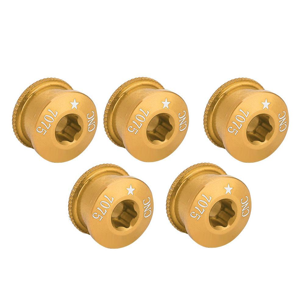 

5Pcs Bicycle Bike Chainring Screw Chainwheel Bolt for Single Double Triple Speed(gold 5mm)