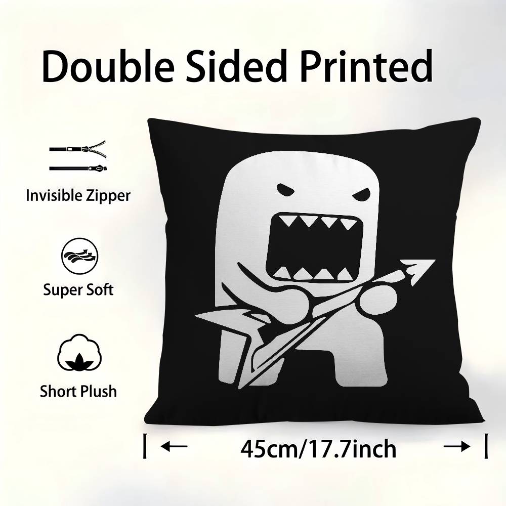 

Cute DomoKun Pillowcase Toon Gift Cushion Cover Bedroom Home Sofa Chair Seat Decor Pillow Case 30X30cm