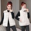 Autumn and winter new down cotton vest female Korean version student loose cotton jacket vest lapel vest jacket female