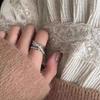 Earrings Imitation Mozambican Diamond Ring Couple Ring Wedding Crown 1 Carat Diamond Open Ring Ring Jewelry