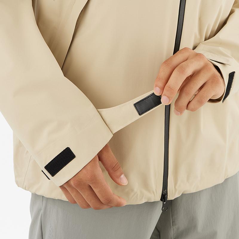 Salomon Outerpath 2.5L Waterproof Hard Shell Jacket Men Jackets Pepper-White LC2211700