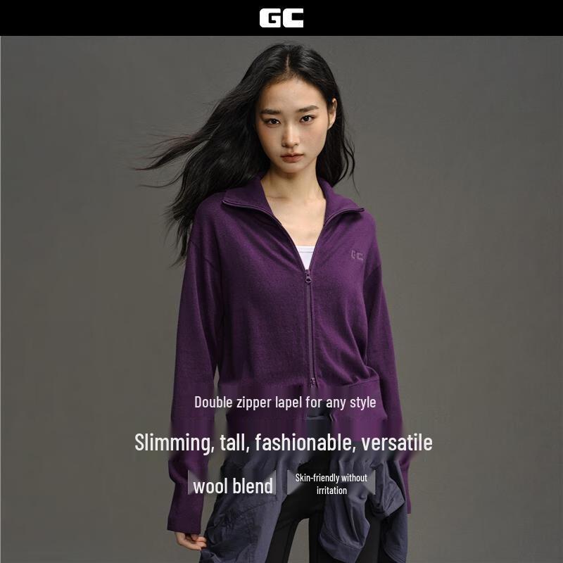 GIORDANO CONCEPTS Women's 2025 Winter Embroidered Lapel Knit Cardigan