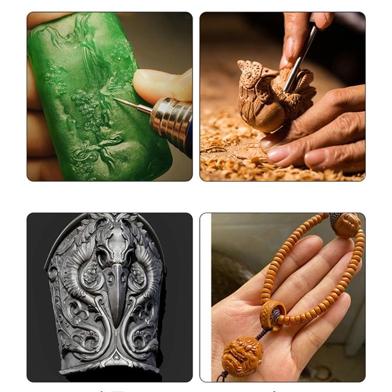 24Piece 3.7V 16000rpm Cordless Multi Purpose Grinding Machine 5 Adjustable Speeds for DIY Crafts and Home Repairs