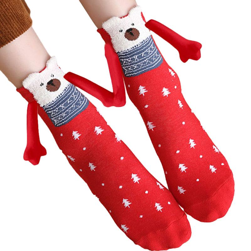 10 Paare Club Promi Ins Mode Lustig Kreativ Magnetische Anziehung Hände Schwarz Weiß Cartoon Augen Paare Socken Socken