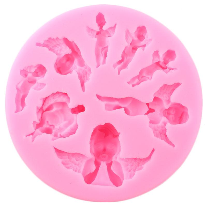 3D-Silikonformen mit süßem Amor-Engel, für Schokolade, Süßigkeiten, Fondant, DIY-Bastelarbeit, Epoxidharzform, Baby-Geburtstagskuchen, Dekorationswerkzeuge