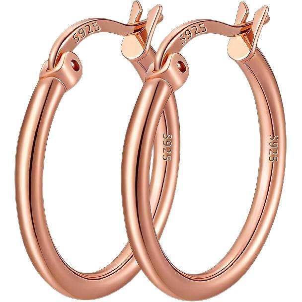 PAVOI 14K Gold Plated Chunky Huggies Earrings for Women - 925 Sterling Silver Posts Small Gold Huggie Hoop Earrings - Ultra Thick Hoops Trendy
