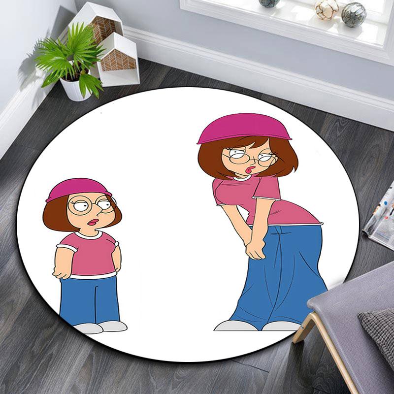 Meg Griffin Pattern Round rug,Carpet Rug for Living Room Bedroom Playroom ,Non-slip Floor Mat,Holiday Gifts and Birthday Gifts.