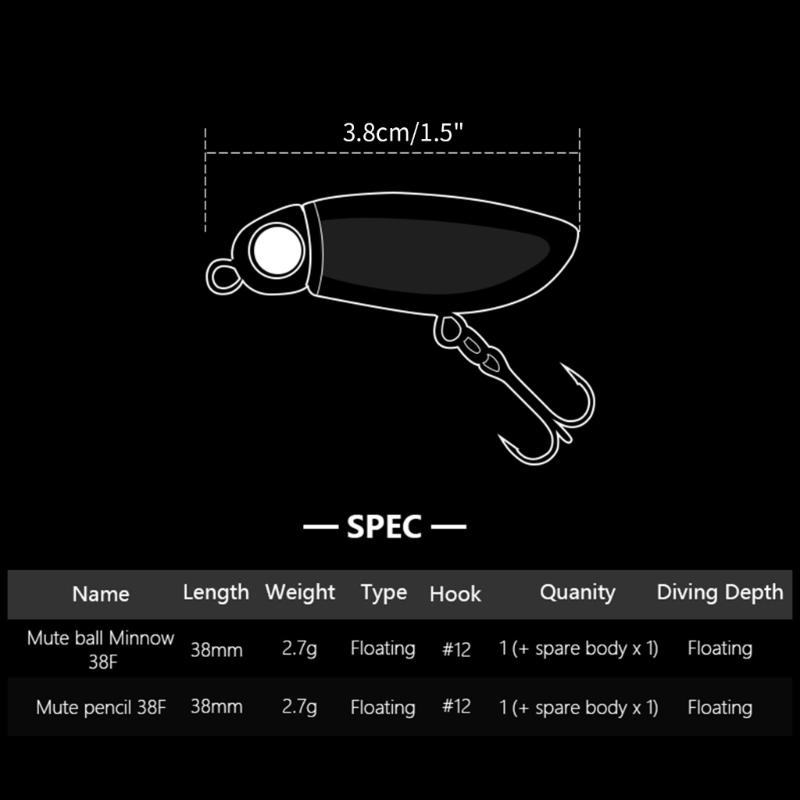 38mm Fishing Crankbaits Fishing Lures Swimbaits Wobbler Fishing Hard Baits Mini Lure for Bass Trout Saltwater Freshwater