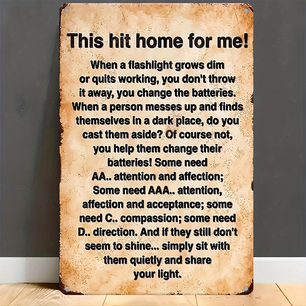 

Funny This Hit Home Vintage Metal Wall Sign - 20.32x30.48 cm Retro Iron Art with Humorous Message, Easy to Hang Indoor/Outdoor 20x30cm（7.8x11.8inch）