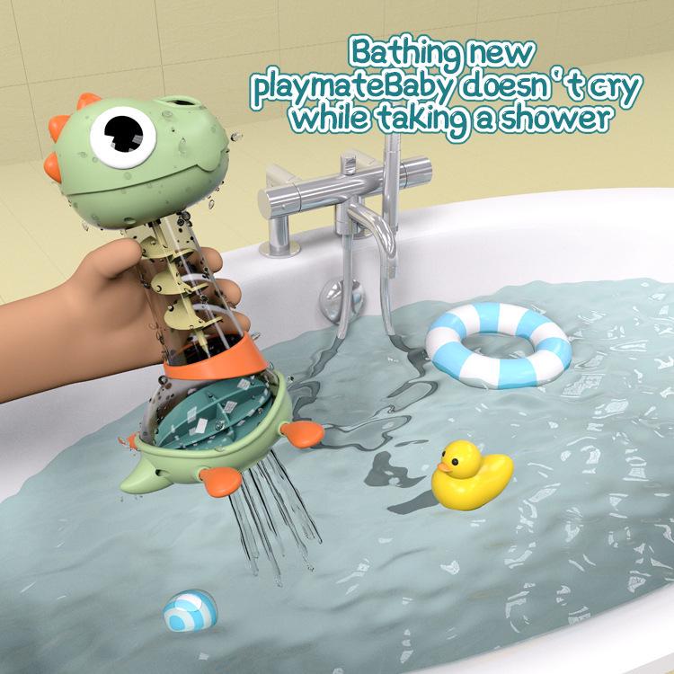 

Cross-border Rotating Dinosaur Bath Spinner Baby Water Play Toy