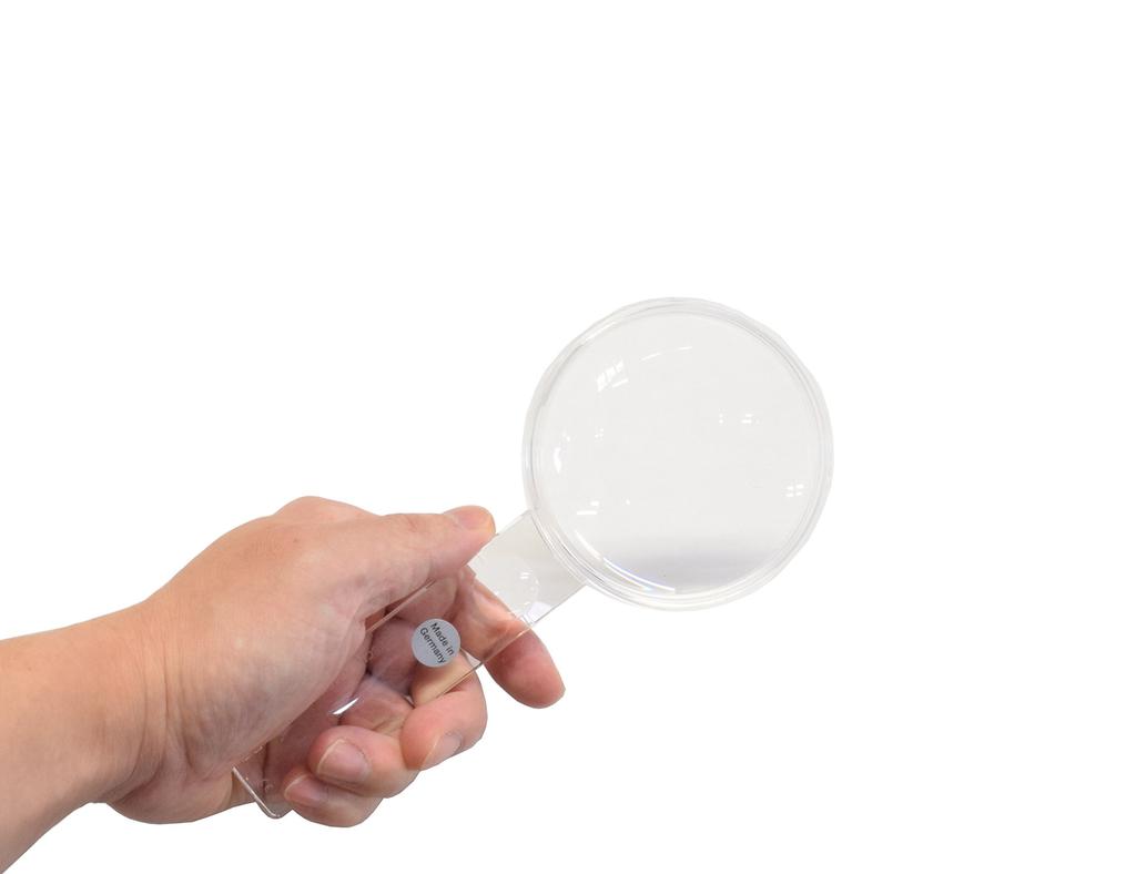 ESCHENBACH Handheld Magnifying Glass, Economical Crystal Magnifying Glass, Approx. 2x Magnification, Made in Germany, 2612-80B
