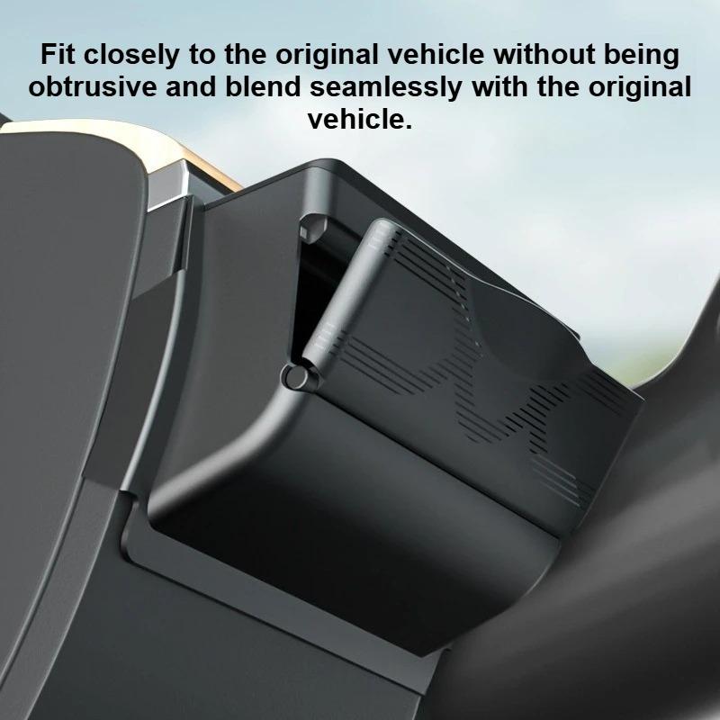 Driver Side Mini Glove Compartment Storage Box for Tesla Model Y 2021-2024 Car Accessories Dashboard Phone Holder Eyeglass Case