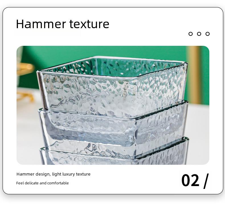 KTV Glass Partition Fruit and Dessert Plate with Cover