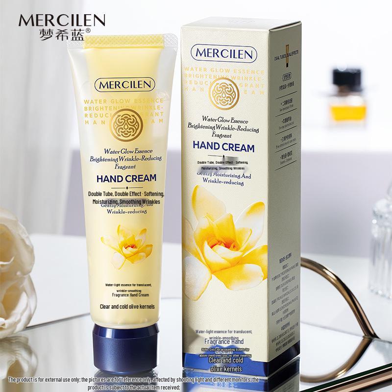 

Mengxi Blue Water Light Essence Anti-wrinkle Moisturizing Hand Cream for Women, 80g - Firming, Soothing, Hydrating Skincare.