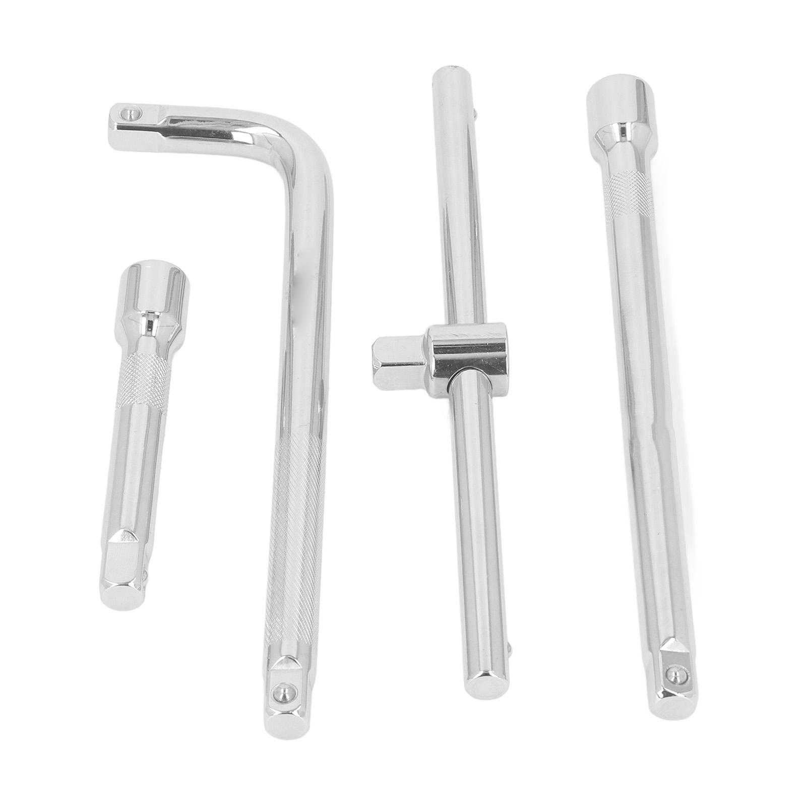 

Набор из 4 удлинителей для головок привода, хром-ванадиевая сталь, скользящий стержень, Т-образная рукоятка, ключ для