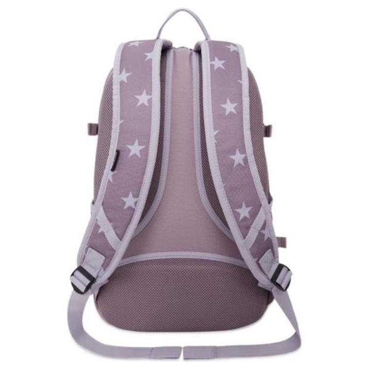Converse Star Print Zipper Closure Polyester Backpack Unisex Backpack Pink 10022408-A15