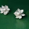 Three-Dimensional Design New  Inlaid Pearl Flower Women'S Earrings Exaggerated Exquisite Party Jewelry Accessories
