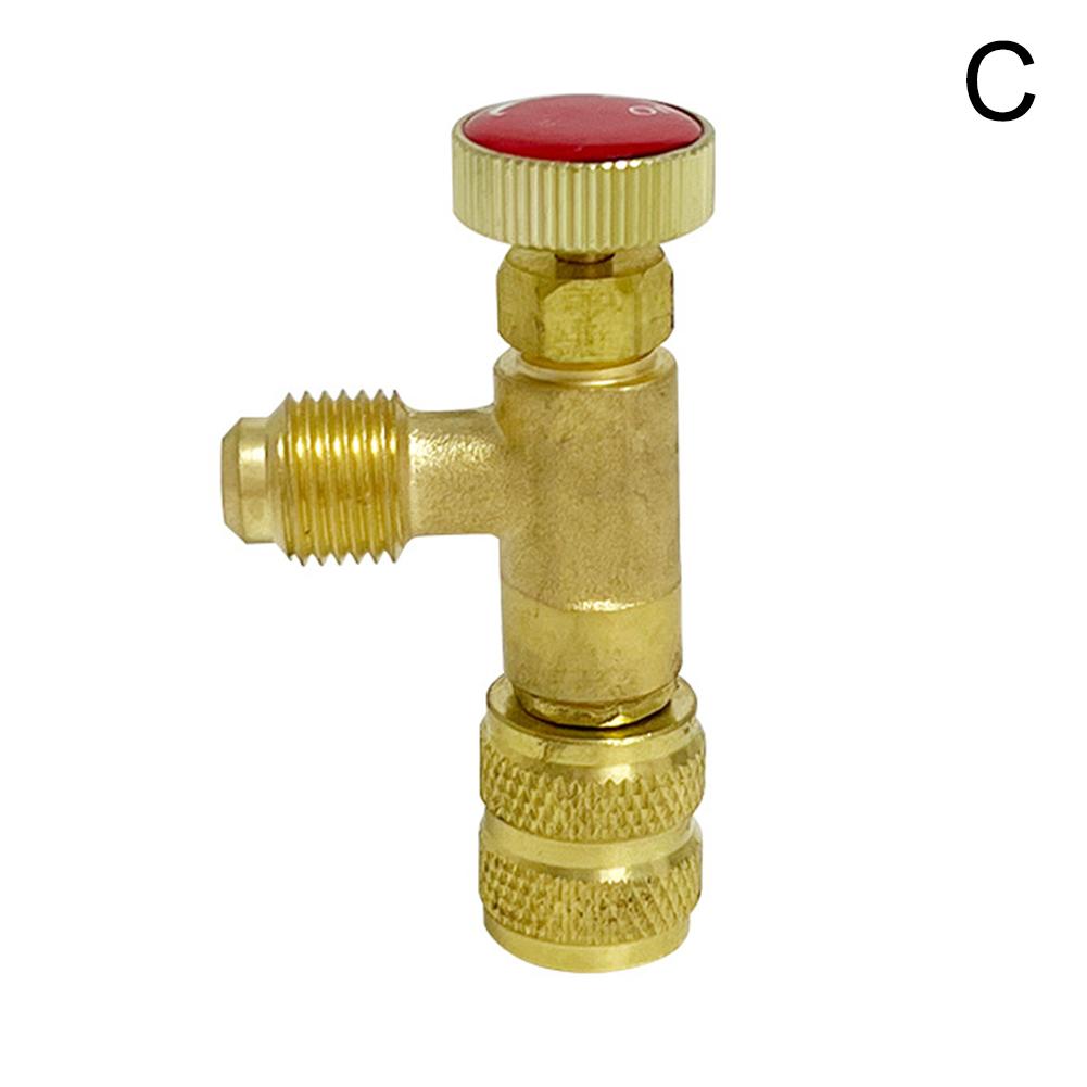 Flytende sikkerhetsventil R410A R22 Klimakjølemiddel 1/4" sikkerhetsadapter Reparasjon av klimaanlegg og fluor