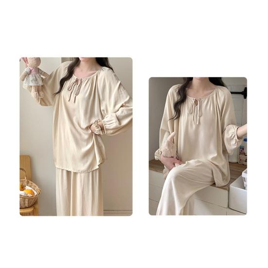 Pajamas Set for Women Long Sleeve Top And Pants Sleepwear Set Casual Loose Lounge 2 Piece Pjs Set for Spring Autumn