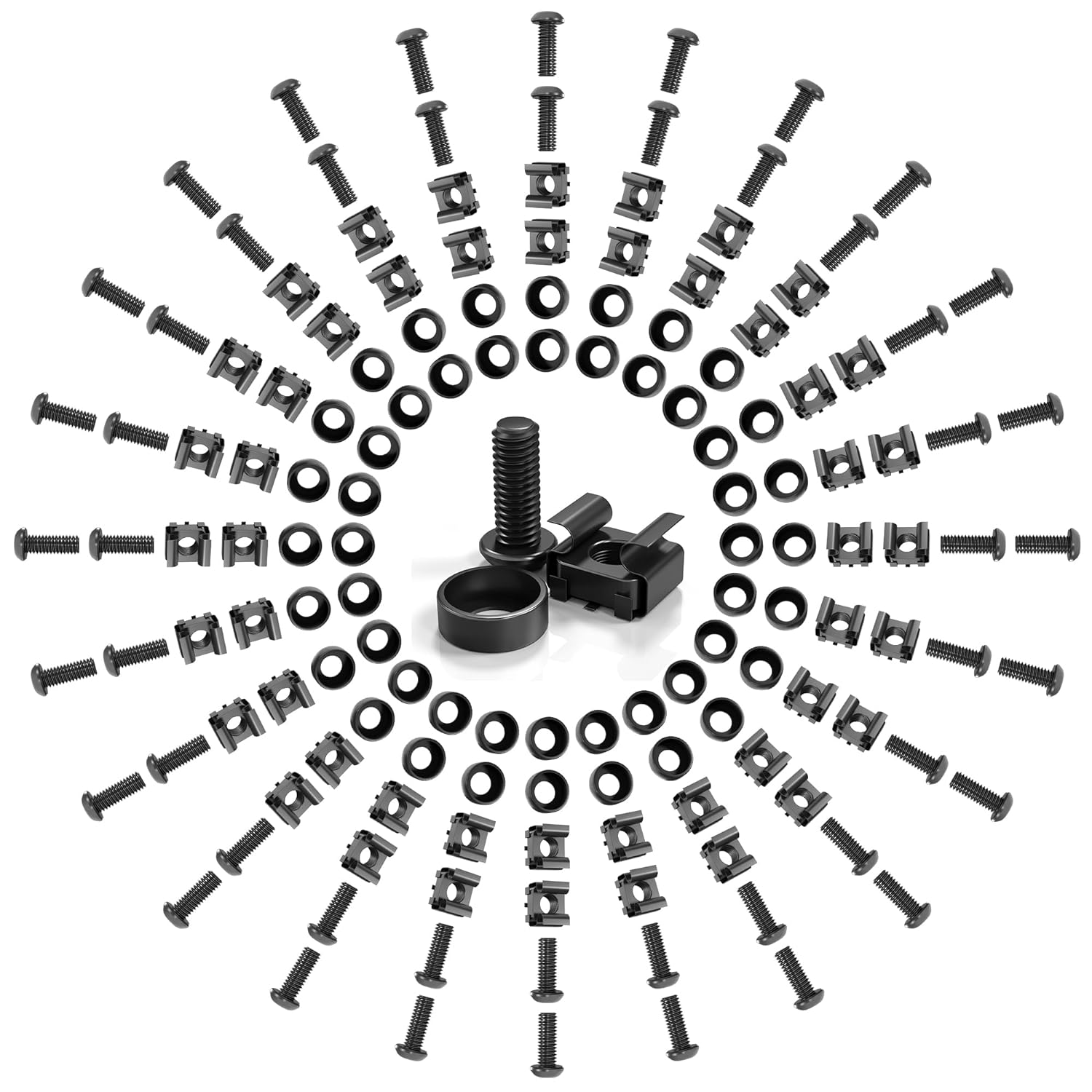 

УПАКОВКА 50 шт. Гайки-клетки M6 x 16 мм для монтажа в стойку, винты и шайбы для серверного шкафа для монтажа в стойку, полок для серверов для монтажа в стойку, маршрутизаторов M6&16mm