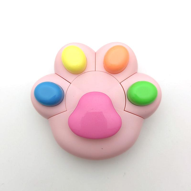 Stamps Cartoon Cat Paw Highlighter Pen Marking Graffiti Funnyl Highlighter Pen Handmade DIY Fluorescent Marker Birthday Gift