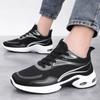Fashion New men's shoes, summer sports running shoes, lace up air cushion sports shoes, knitted mesh comfortable men's shoes