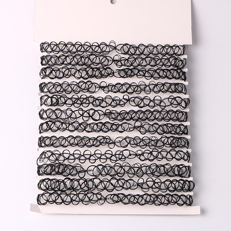 Color Simple Transparent Color Woven Retro Empty Imitation Tattoo Fishing Line Necklace