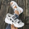 Large Size Sponge Cake Thick-soled Velcro Sandals Summer New Velcro Sports Sandals Women
