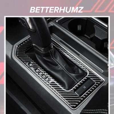 Carbon Fiber For Ford F-150 SVT Raptor 2015- Center Console Gear Shift Panel Trim Truck Sticker Car Interior Accessories