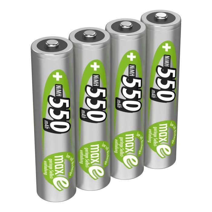 Pile aaa 550mah micro nimh 1,2v – 1000x rechargeable (lot de 4)
