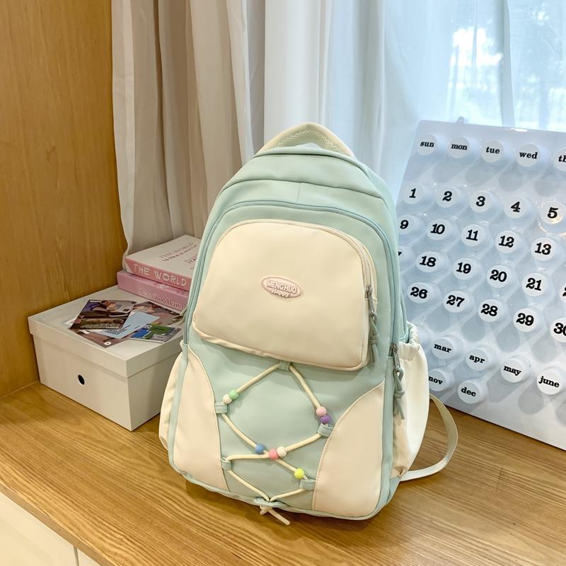 Женская школьная сумка с цветными блоками — фото 13