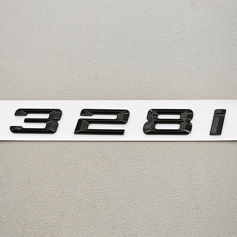 3D ABS Black Car Letters Logo 320i 325i 330i Rear Trunk Badge Emblem Sticker For BMW 3 Series 320i 325i 330i 318i Tail Marking xh6