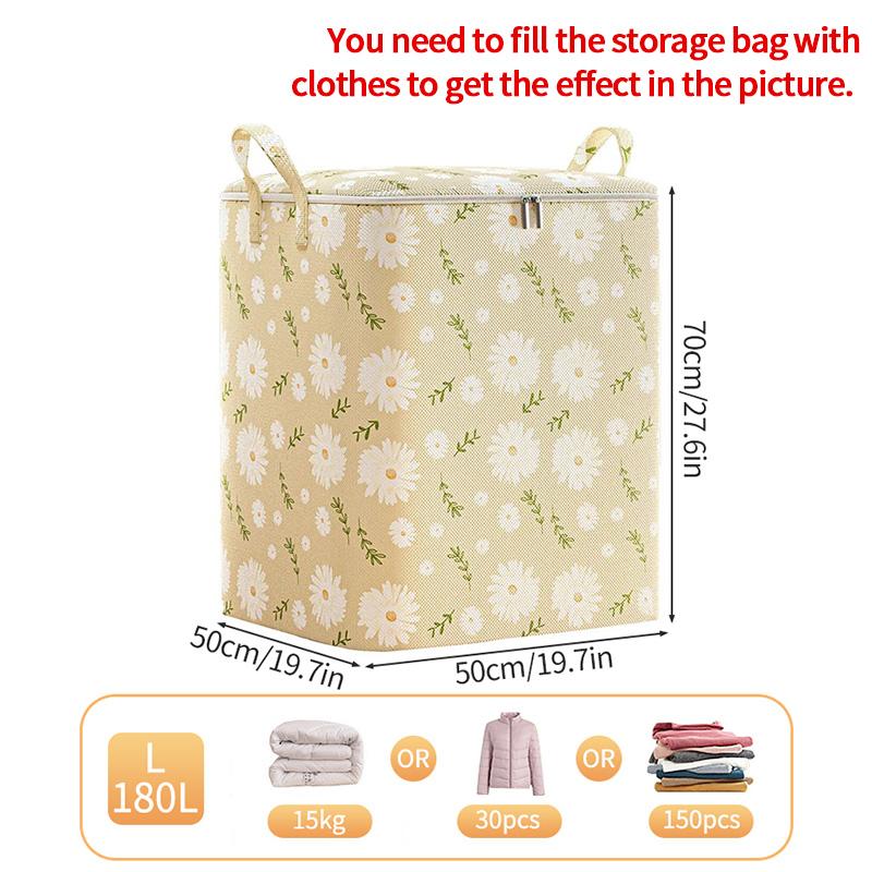 Foldable  Clothes Storage Bag Wardrobe Quilt Clothes Organizer  Non-woven Large Capacity Wardrobe Clothing Organizer Pouch