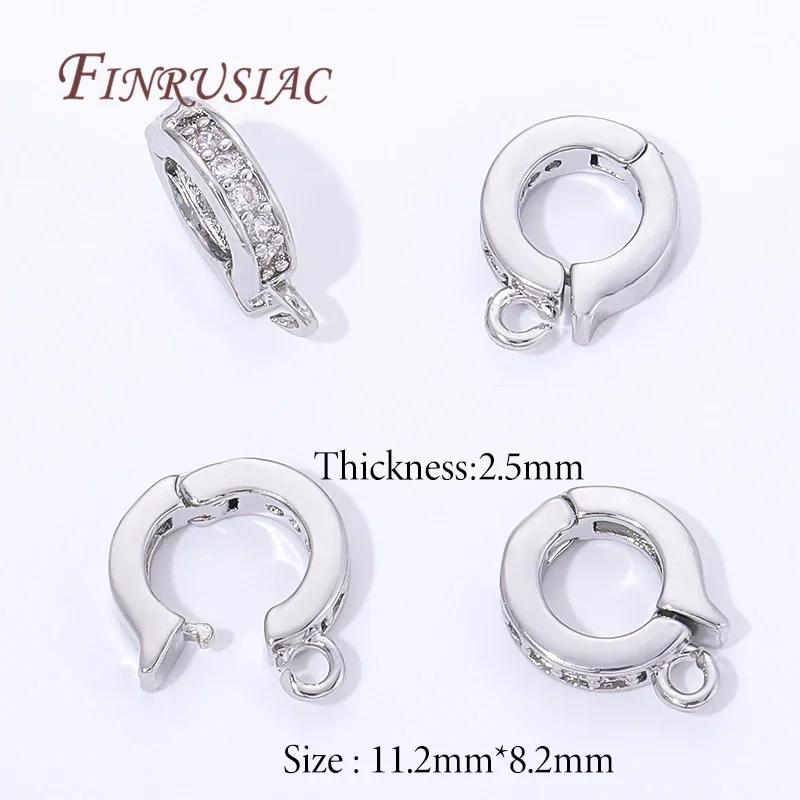 18K Gold Plated Enhancer Bail Clasp,D Shape Openable Pendant Connector For Jewelry Making Findings DIY Bracelet Accessories