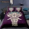 Elephant Bedding Sets Boho Style Luxury 3D Print For Kids Adults Teens Ganesha Duvet Cover Set Queen Size Polyester Bedding Set