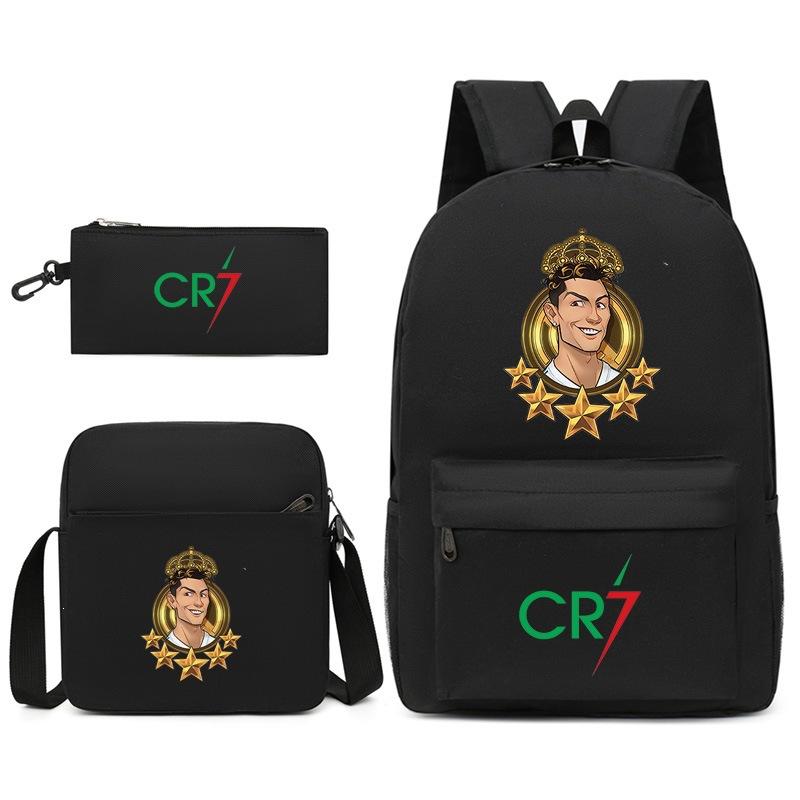 3-delige Schoolrugzakset voor Studenten Grote Capaciteit Oxford Stof Schooltas met Schouderband en Etui 3 piece set