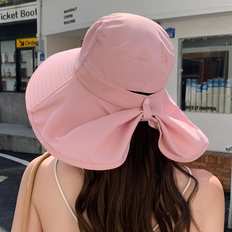 Neck Protection New Sun Hat Women's Sun Protection Face Protection UV Protection Summer Sunshade Big Brim Spring and Autumn Outdoor Bucket Hat