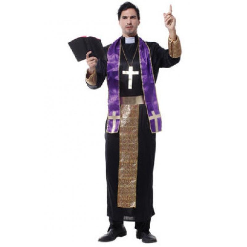 Regal Adult Cos Halloween Costume Grand Cleric Robe Comfortable Polyester Design Fabric