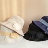 2025 Women's Versatile Foldable Fisherman Hat with Bowknot and Large Brim for Sun Protection