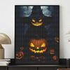 Halloween 5D DIY Diamond Art Painting Kit Pumpkin Jacko'lantern Home Wall Decor Handmade Gift Holiday Craft Ornament Decoration