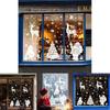 Weihnachtsfensteraufkleber mit Schneeflocken und Rentieren PVC-Aufkleberset für Feiertagsdekoration