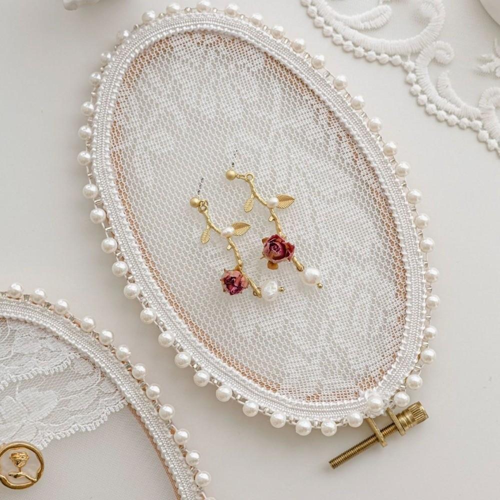 Stojak na kolczyki w kształcie kwiatów, drewniana rama, stojak ekspozycyjny na biżuterię, ekspozytor na biżuterię